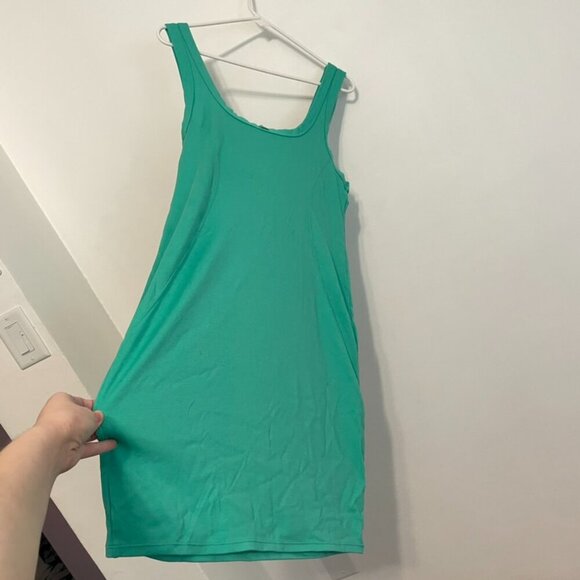 YITTY FABLETICS Body Butter Tank Dress Solid Aqua Seafoam Green Fitted Mini XXL - Picture 16 of 16